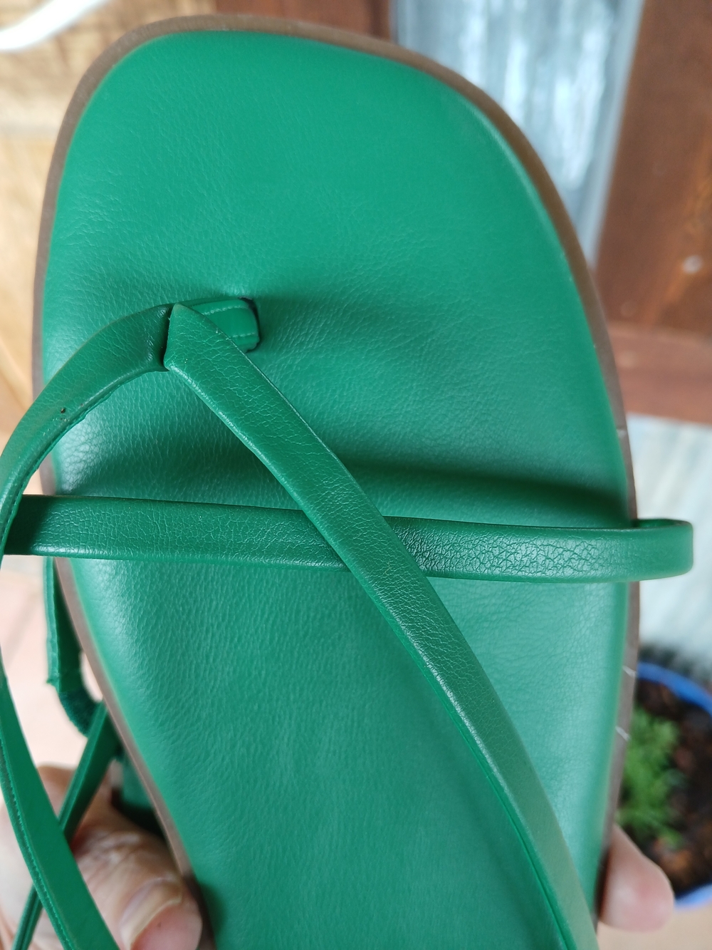 Joie Emerald Green Leather Strappy Flat Sandals Size 9 - Picture 5 of 5